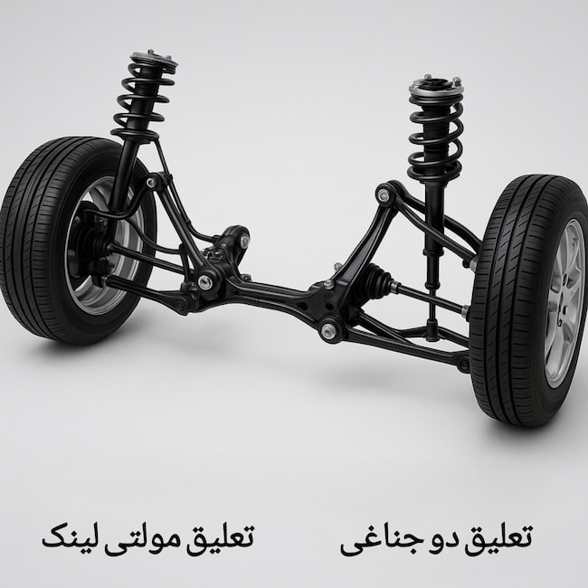 سیستم تعلیق دو جناغی و مولتی لینک